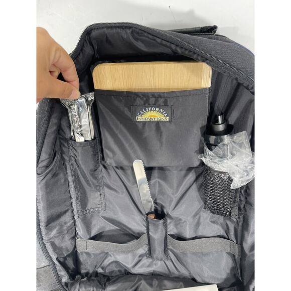 Insulated Picnic Backpack California Innovations Outdoor Camping +Utensils *READ main image 5